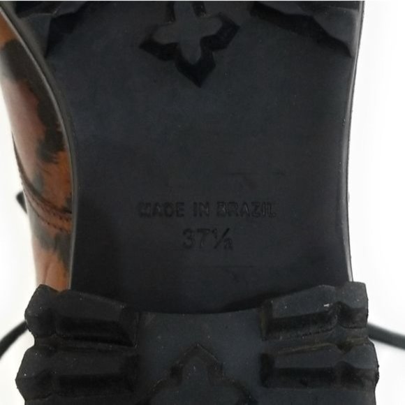 Sophia Webster Roxy Leopard Print Lace Up Ankle Boots Chunky Lug Sole Size 6.5 - Picture 9 of 9